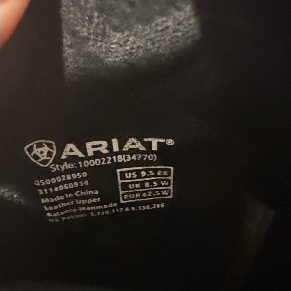 Ariat Black Western Embossed Boots - Picture 3 of 4